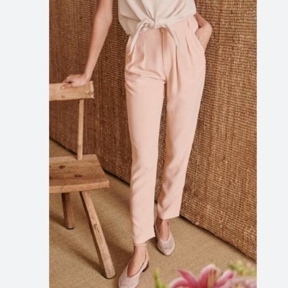 Sezane Pink Austin Trousers - Picture 1 of 10